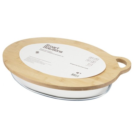 Baking Smart Solutions baking, glass, bamboo cover cover, 4 liters-3