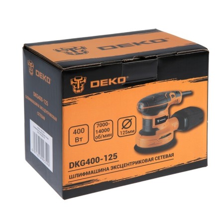 Grinding eccentric Deko DKG400-125, 400 W, D = 125 mm, 7000-14000 rpm-7