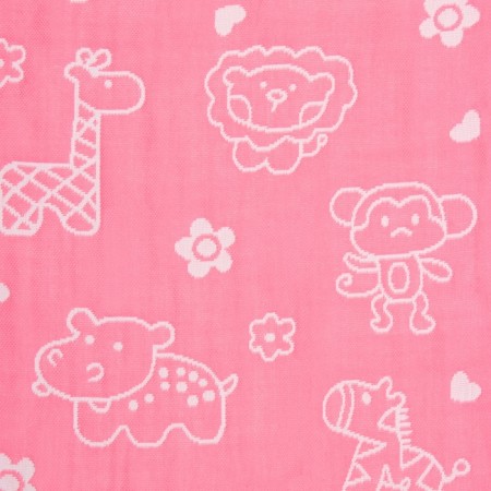 Lovelife towel "animals", col. Pink, 26*50 cm, 100% cotton,-1