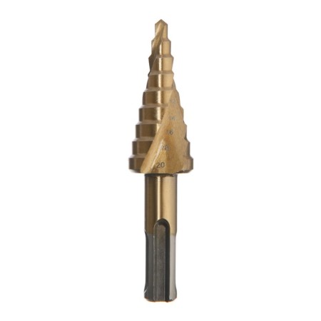 Drill step tundra pros, tin, spiral profile, SDS-Plus, 4-20 mm-2