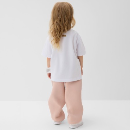 Children's pants Minaku: Exclusive Print, powder color, overSize growth 158 cm-2