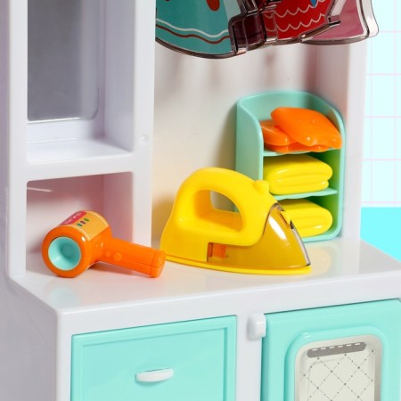 A set of furniture for dolls "Bathroom": a bathroom, decent, dressing room-10