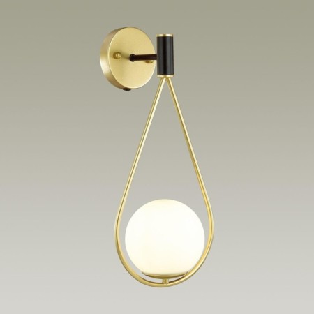 Bra Flari, 1x40W E14, black color, gold, IP20-3