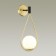 Bra Flari, 1x40W E14, black color, gold, IP20