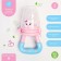 Nibbler is "the sweetest", with a silicone mesh, pink/blue color