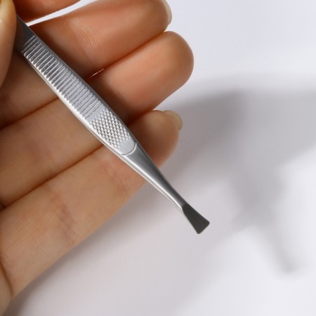 Direct tweezers, narrow, 9 cm, silver color-6