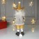 Polystone souvenir "Losik in a silver sweater with a bell" 27x6.5x9 cm