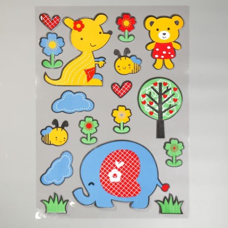 EVA sticker "Elephant and his friends" 79x49 cm