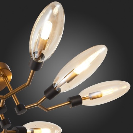 Ceiling Ceiling ST LUCE. SL1174.302.08. Desima. 8x5 watts, G9, 4000k, 92x92x17 cm, brass color-7
