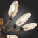 Ceiling Ceiling ST LUCE. SL1174.302.08. Desima. 8x5 watts, G9, 4000k, 92x92x17 cm, brass color