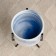 Kashpo "cylinder" blue, on a black stand, 13x8cm