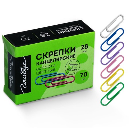 Office clerk Globus, 70 pcs., 28 mm, color, mix-5