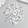 Beads for creativity plastic "Black English letters" White set 20 grams 0.4x0.8x0.8 cm