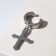 Mono-serg "Cross" with a tip, the color of silver