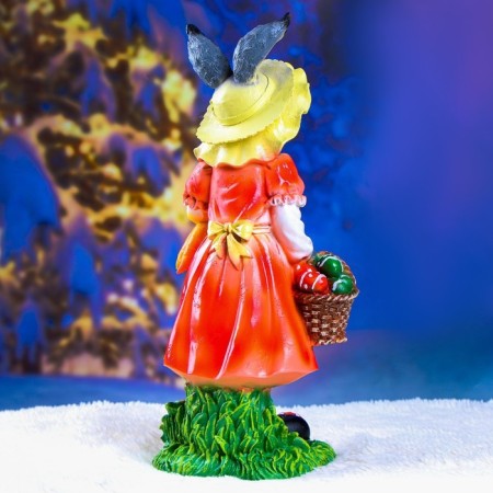Garden figure "Bunny with a basket" 19x22x50cm-5