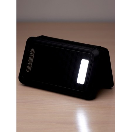 External battery 20,000 mAh, 10 W, with a folding solar panel, black-3