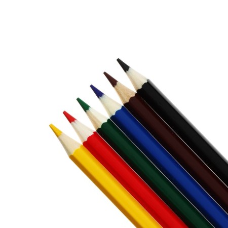 Pencils color 6 colors of multi-bullets "Cheburashka", sharpened, cardboard packaging, euro suspension-2