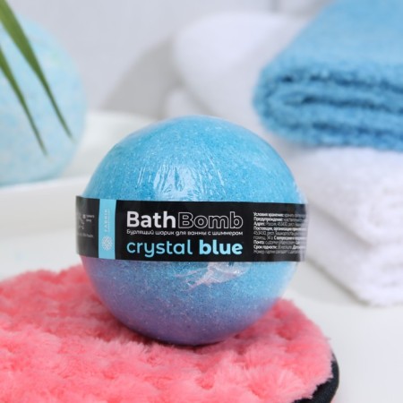 A bath bomb with a shimmer Crystal Blue, 120 g-3