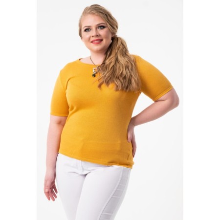 Female jumper, size 54, mustard color-1