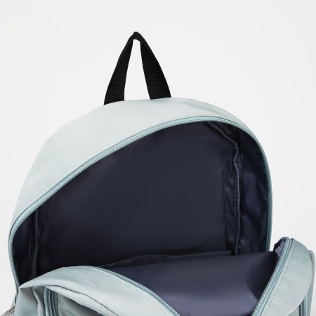 Youth backpack from textiles, 4 pockets, green color-5