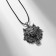 Unisex “Bear”, color black silver on a black lace, 44 cm