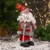 Santa Claus "Colored fur coat and with a flashlight on the staff" 30 cm, moves, red-gray