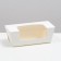 A harassment container, rectangular with a window, white, 18 x 7.7 x 7.7 cm