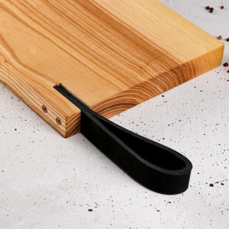 Defense board "smooth", leather handle, array of ash, 40x18 cm-2