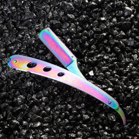 Dangerous razor Shavett (without blades) made of stainless steel, glare-3