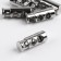 Cleeper for the cord, double, d = 5 mm, 9 × 25 mm, 5 pcs, silver color