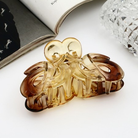 Hair crab "gloss" bends luxury, 8 cm, mix