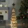 LED figure "Silver Christmas tree" 10 × 26 × 10 cm, glass, batteries AAAX3 (not complete), glow warm white