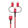 Cable 3 in 1 Pero DC-06 Universal, USB-Microusb/Lightning/Type-C, 2.4 A, 2 m, red