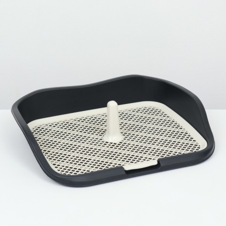 Dog toilet, 55 x 46 x 12 cm, black-1