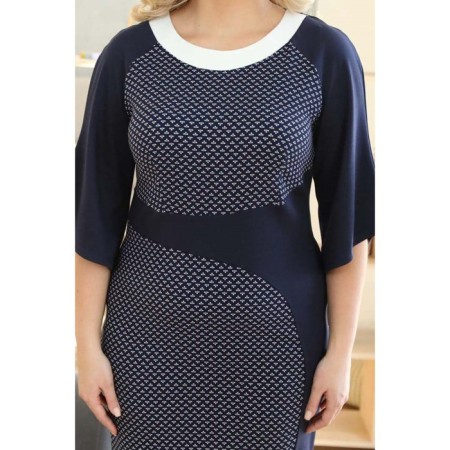Women's dress, size 54, blue color-3