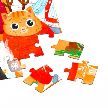 Puzzle "New Year's miracle", a large gift box, 104 elements-2