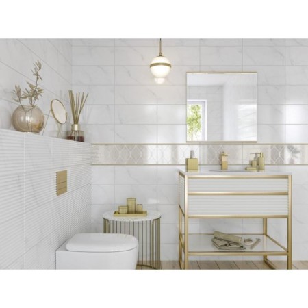 Wall tiles omnia white relief 200x440 (in packaging 1.05 sq.m)