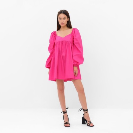 Women's dress MIST with voluminous sleeves, fuchsia, p.40-42-1