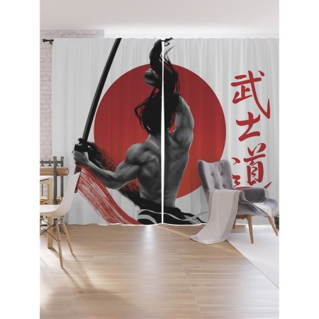 Photostes "Samurai at sunset", oxford, size 170x265 cm, 2 pcs