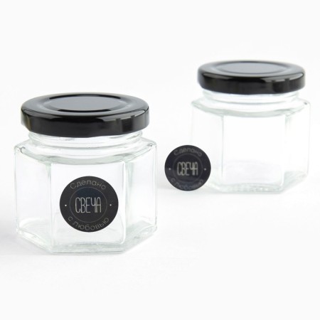 A can for making candles with a sticker “Made with love” 5 x 5.5 cm.-1