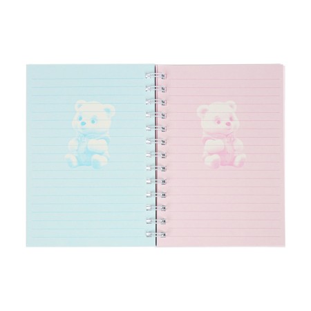 Notebook Gift Book on the comb 80l, line, color block, PVC cover 3D Bear (17.6x13.5cm) 105-5
