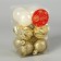 Set of balls plastic D-4 cm, 12 pcs "Melody" Front shine, white golden