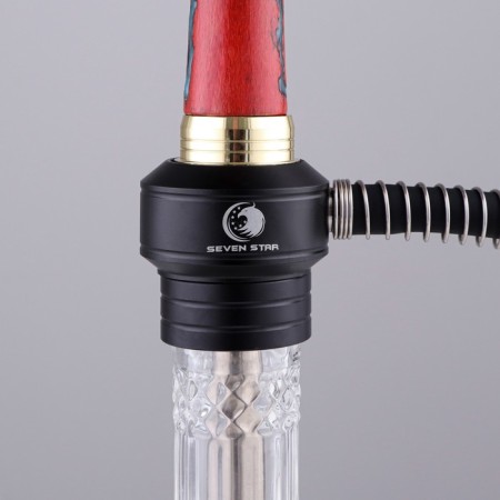 Hookah "7star", 55 cm, d bowl-6 cm, one tube, red-1