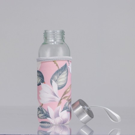 Black bottle in the Case "Flowers", 350 ml-2