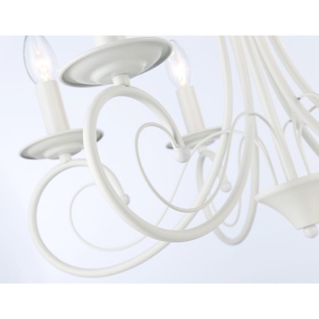 Suspended chandelier Ambrella Light, Modern, TR9611, 6HE14, white color-4