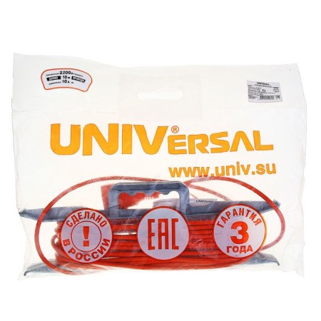An extension cord on the frame USh-10, 10 m, with salary, PVS 3x0.75, IP54, sockets with a lat. lid-2