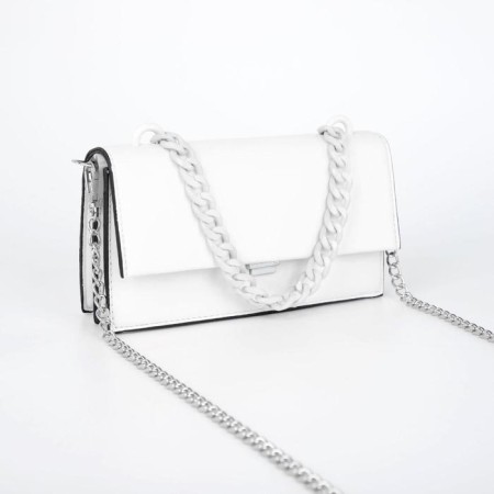 A chain for a bag, plastic, 17 × 23 mm, 120 cm, white color-2