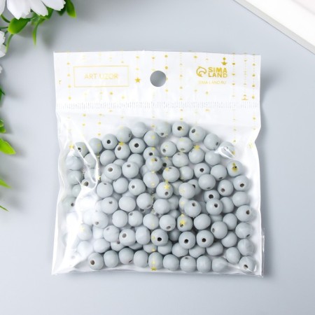 Beads for creativity tree "Gray" D-0.8 cm, set of 20 g-4