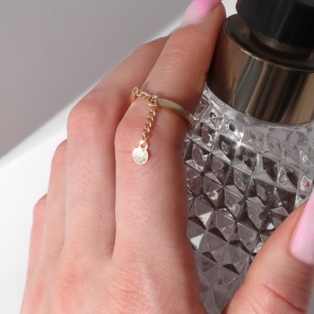 Ring "Chain" circle, color gold, dimensionless-1