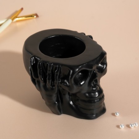 Interior subject "Skull Silence" 6.5x10 cm black matte-1